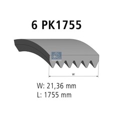 DT Spare Parts Keilrippenriemen 6.31518 für 28 6PK1755 3B2 PASSAT AUDI LT VW 46