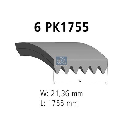 DT Spare Parts Keilrippenriemen 6.31518 6PK1755 für VW LT 28 3B2 PASSAT 46 3B5 2