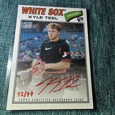2026 Topps Heritage - Kyle Teel Real One On Card Red Ink Auto /77