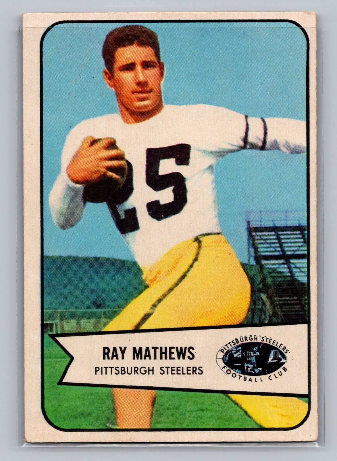 1954 Bowman - Ray Mathews #1 Pittsburgh Steelers