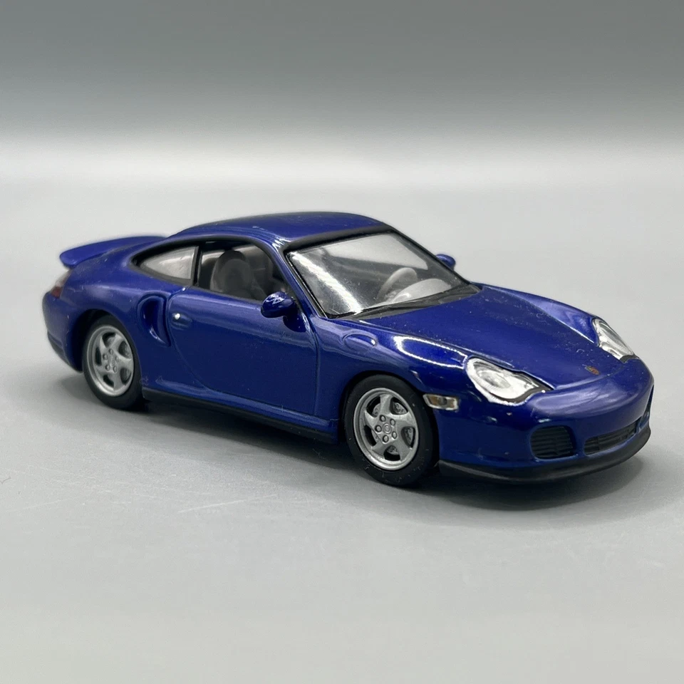Porsche 911 996 Turbo 2000 cupé azul con zócalo DeAgostini escala 1/43 Foto 3 de 4