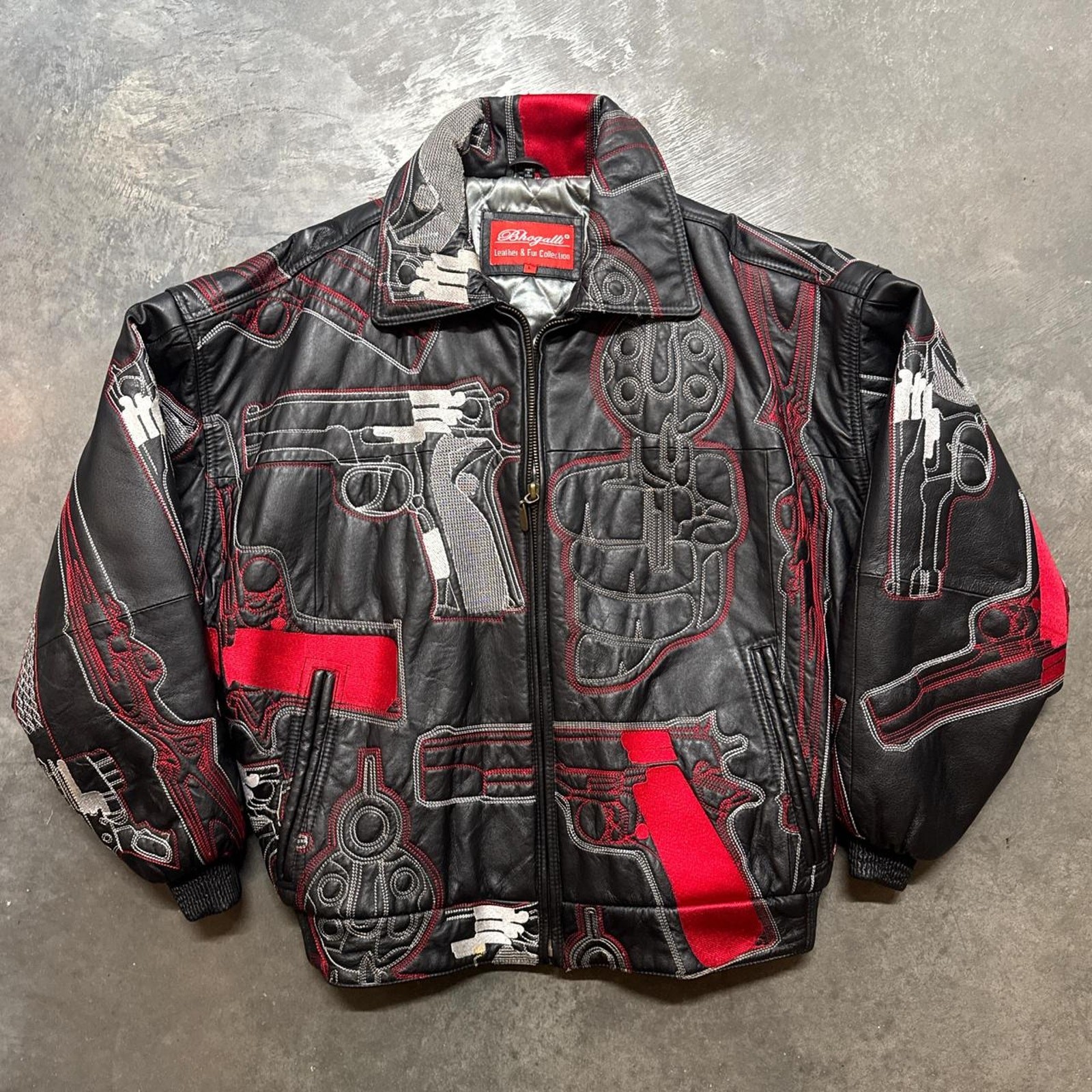 Vintage Pelle Pelle Style Multi Gun Smith Wesson Rap HipHop