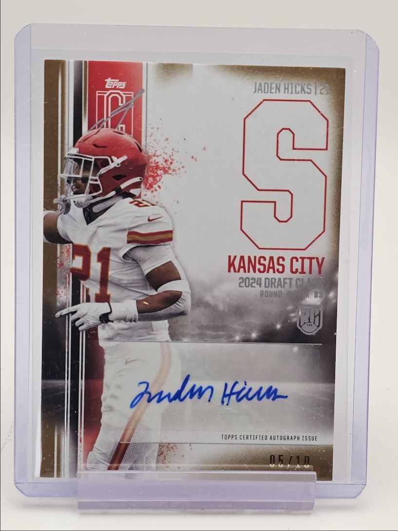Jaden Hicks Topps Signature Class Rookie Class Autograph Variation #RCAJH Gold