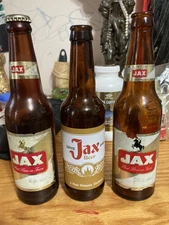 JAX Beer~3 Different Jax Beer Bottles with Original Labels