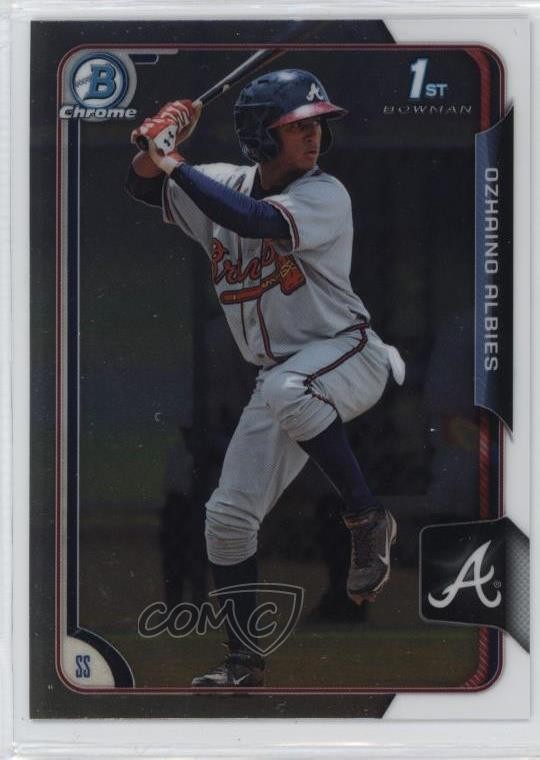 2015 Bowman Chrome Prospects Ozzie Albies (Called Ozhaino on Card) #BCP71