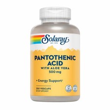Pantothenic Acid With Aloe Vera 250 Veg Caps 500 Mg