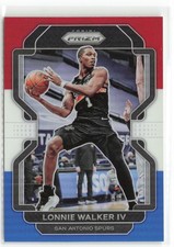 2021-22 Panini Prizm Red White Blue Lonnie Walker IV San Antonio Spurs #36