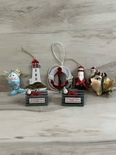 7 Seaside Lighthouse Nautical Ocean Christmas Ornaments Mixed Lot