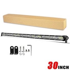 30 Ultra-thin Led Light Bar Spot Flood Combo Offroad Suv Boat Driving Atv 4wd