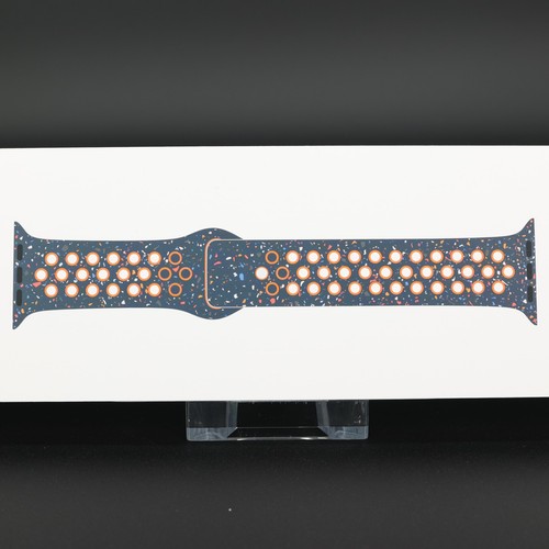 Genuine Apple Watch 45mm Nike Sport Band Blue Flame (M/L) MUV93ZM/A 44mm 46mm - Picture 2 of 9