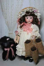 WENDY LAWTON COLLECTOR'S GUILD 1st ED. 13" BAA BAA BLACK SHEEP PORCELAIN DOLL