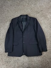 AllSaints Spitalfeilds Blazer Jacket Size 40 Mens Charcoal Gray Wool 2 Button