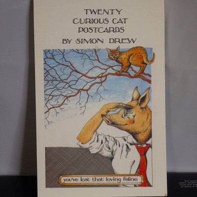 Twenty Curious Cat Postcards by Artist Simon Drew Unused