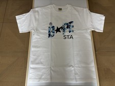 Authentic Ape Bape ABC Camo Bape Sta Logo Tee T Shirt White Blue XL New Rare