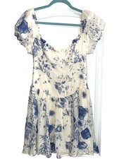 Reformation Davonne Women’s Floral Mini Dress Size 6 NWT Drop Waist Sweetheart
