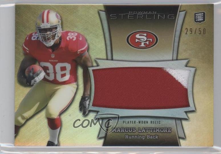 2013 Bowman Sterling Gold Refractor 29/50 Marcus Lattimore Jumbo Patch RC 0o9