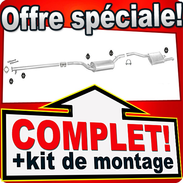 Ligne d'échappement Ford Focus 1 Break avec silencieux pour moteurs TDDi TDCi