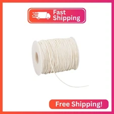 PH PandaHall 1mm Waxed Cotton Cord, 100 Yards Beading String Thread Wax Cord for