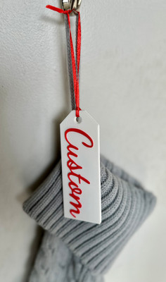 Custom Name Stocking Tag Christmas Ornament Personalized 3D Printed Gift Tag