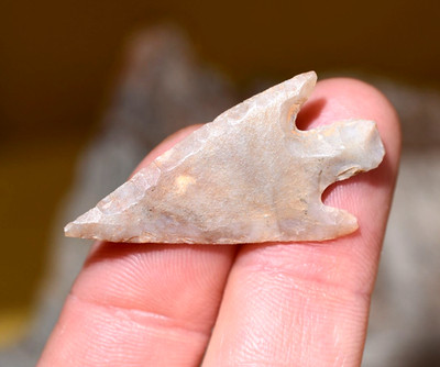 African Neolithic Stone Projectile Knapped Arrowhead Point Sahara Desert, Africa
