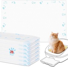 Cat Pads 25 ct Super Absorbent Pet Pee Pads Compatible W/ Tidy Cats Breeze