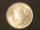 1923 BU UNCIRCULATED SILVER PEACE DOLLAR FREE SHIP + 1862 $1 CIVIL WAR CURRENCY