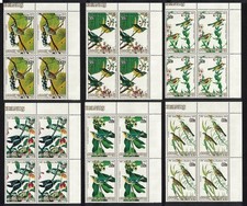 Birds Audubon 6v Corner Blocks of 4 Cook Is. 1985 MNH SG#1015-1020