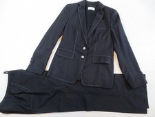 Business Hosenanzug ELEGANCE Paris Hose Blazer 38/40 Wolle Seide schwarz TOP/AH