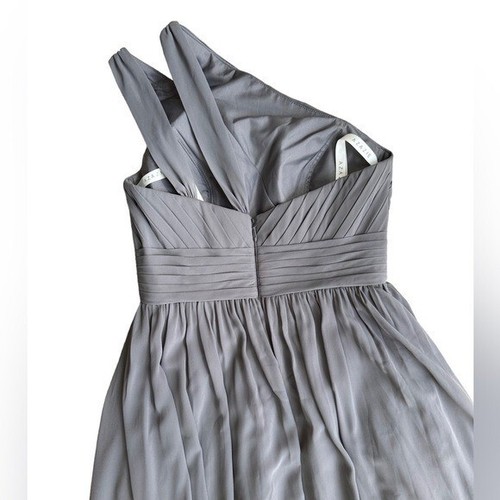 Azazie Dress Womens Size 10 Molly in Steel Grey Bridesmaid/ Evening AZ1542918 - Picture 6 of 13