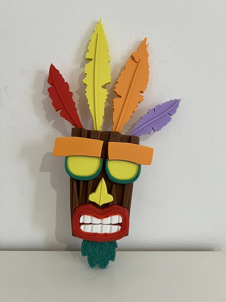 Maschera Aku Aku Crash Bandicoot collezionismo Playstation Giochi Fan Art - Immagine 3 di 4