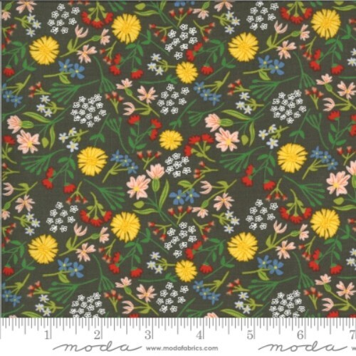 Moda On The Farm by Stacy Iest Hsu 20704 22 Grey Flowers COTTON - Picture 1 of 1