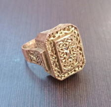 VINTAGE RING DESIGN IN ROMAN TRADITION EXTREMELY UNBELIEVABLY ANCIENT BRONZE