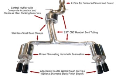 AWE Tuning Fits Audi B8.5 S4 3.0T Touring Edition Exhaust System - Diamond Black