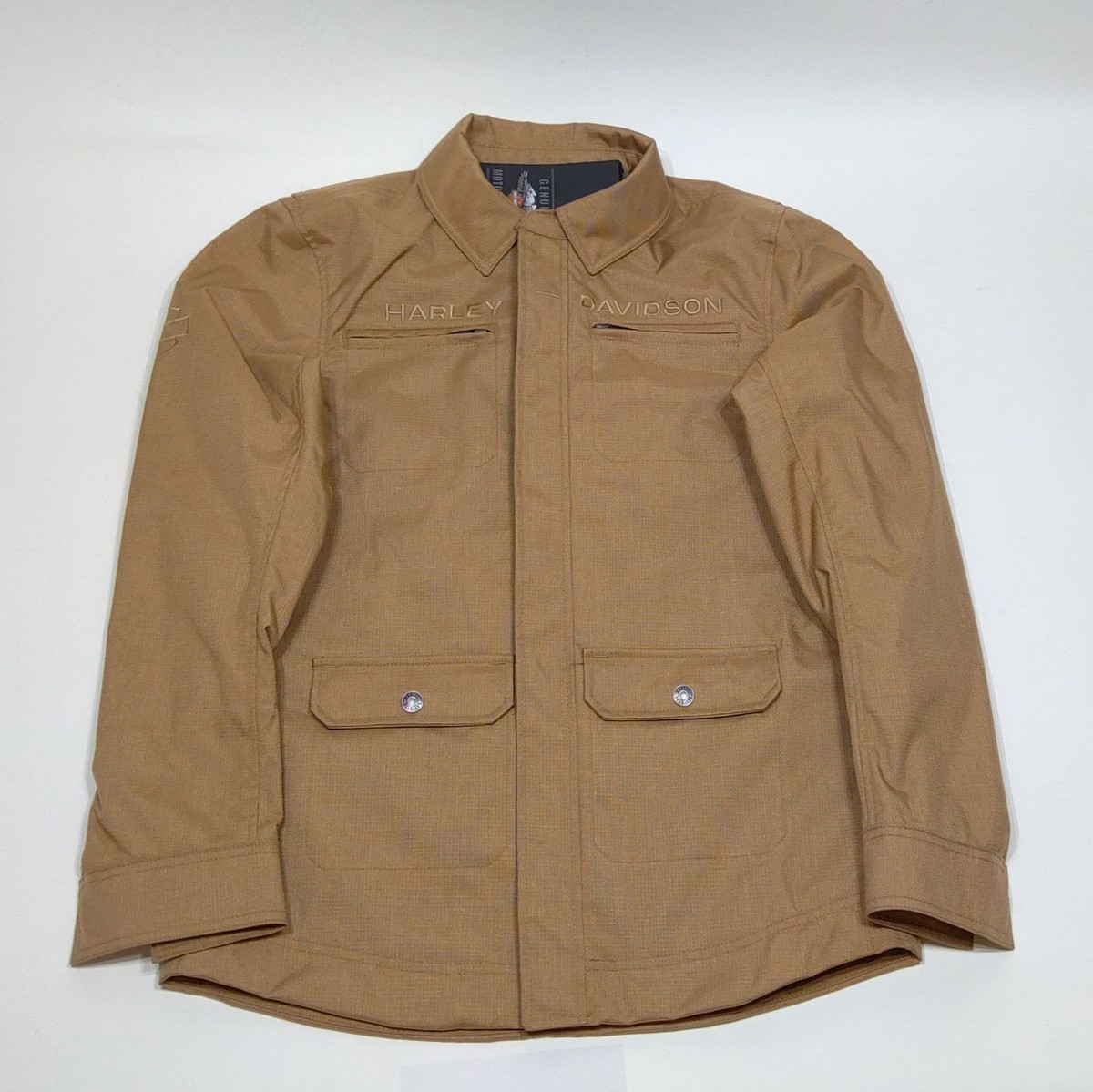 NEW Mens Harley-Davidson Canvas Riding Jacket Sand Small 97136