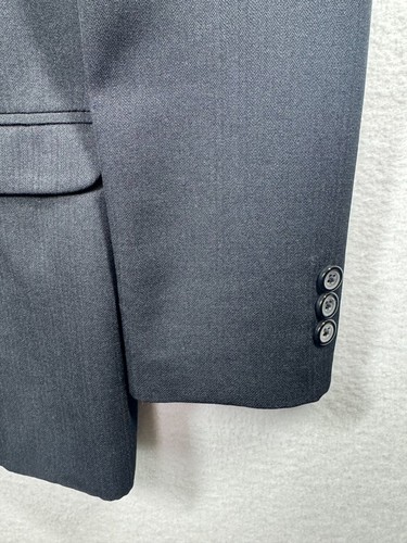 Dockers Boys Blazer Sport Jacket Size 16 Reg Dark Gray Two Button Coat Evening - Picture 10 of 11