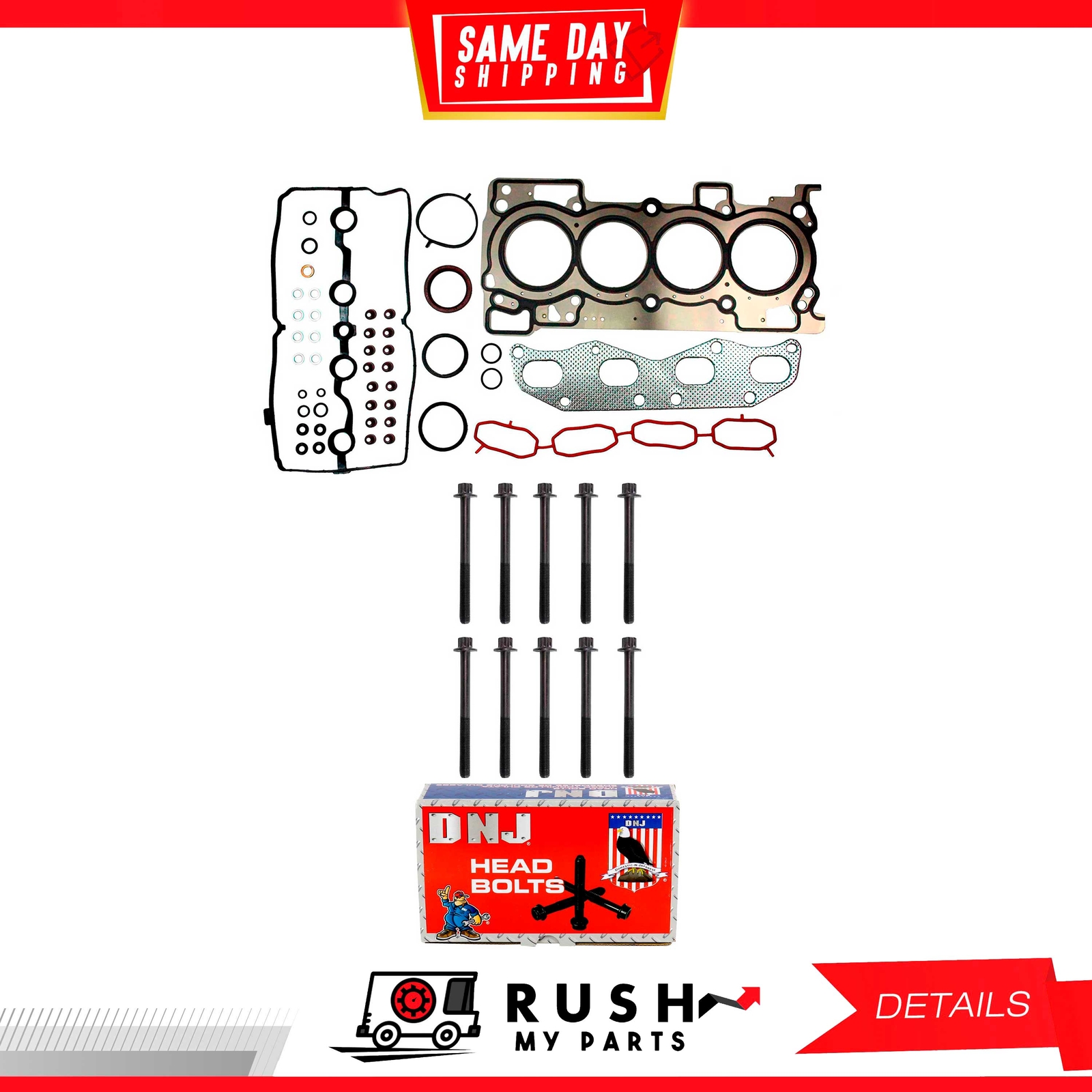 11-17 Cylinder Head Set with Head Bolt Kit For Nissan 1.6L L4 DNJ 