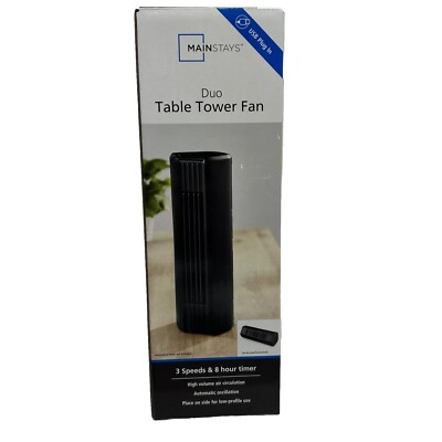 🔥Mainstays Duo Table Tower Fan Brand New
