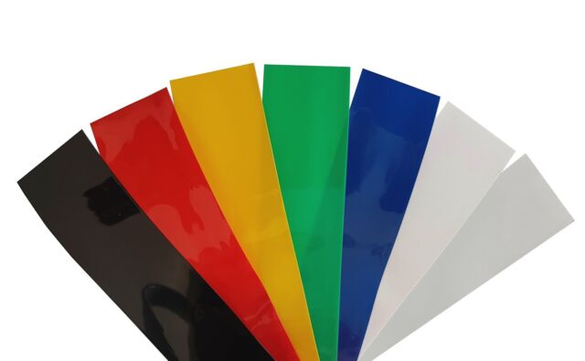 2m Akku Schrumpfschlauch PVC von 20mm bis 200mm Flachmaß Farbwahl
