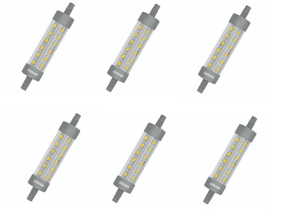 6x OSRAM LED Star R7S 60W Ersatz Halogenstab 118mm EEK:D (Spektrum A-G)