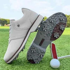 Male Spikes Golf Shoes Waterproor Golfing Sneakers Outdoor Sports Footwears