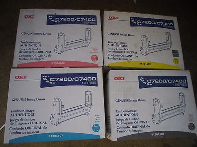 4 Genuine OKI OKIDATA C7000 C7200 C7200N C7400dnx C2 Image Drum Unit 41304106