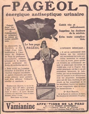 Publicité ancienne Pagéol énergétique antiseptique 1915 - 1918 issue de magazine - Photo 1/3
