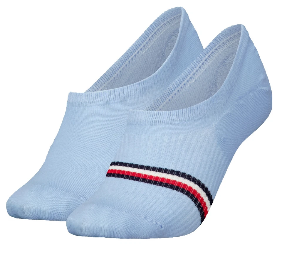 TOMMY HILFIGER | Womens 2 Pairs Bamboo High Cut Footie No Show Socks | UK 6-8 — 第 3/3 张图片