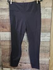 Active Life Workout Leggings Womens Burgandy Size Large Pockets