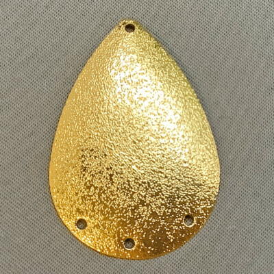 Stardust Concave Teardrop 4 Loop Links 35x24mm Gold Plated Copper Q4 Per Pkg