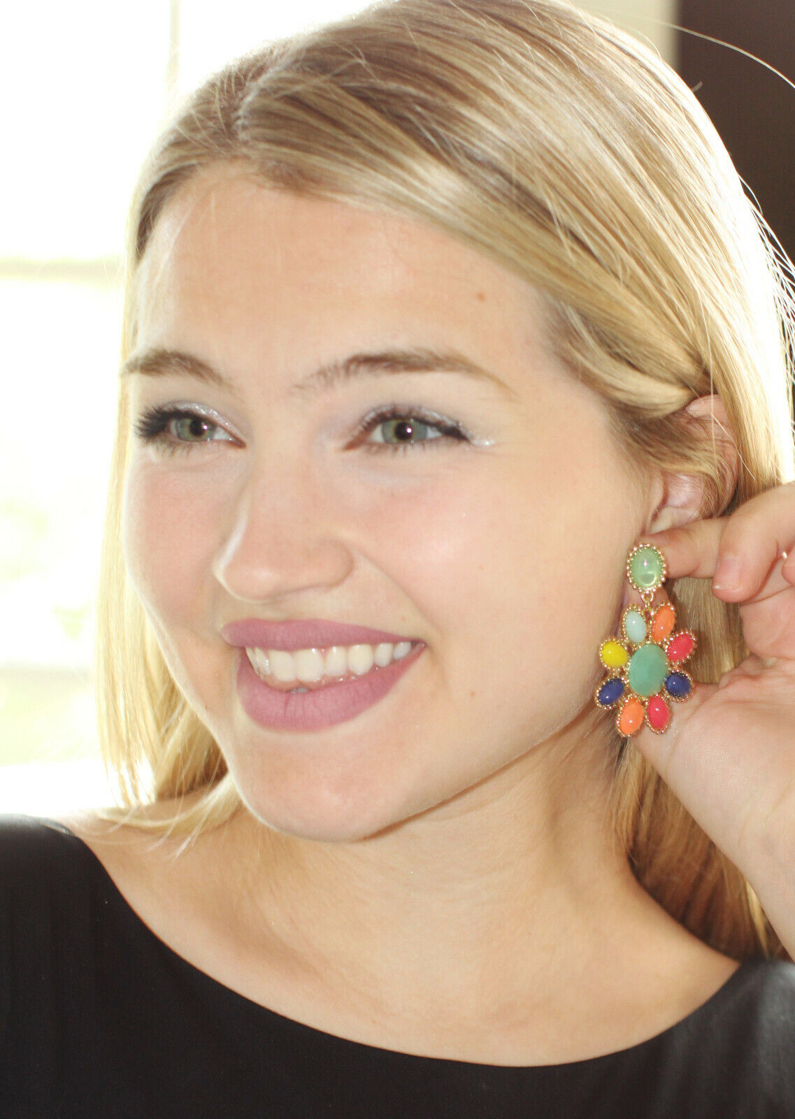 Kate Spade Amalfi Mosaic Earrings multi chandelie… - image 6