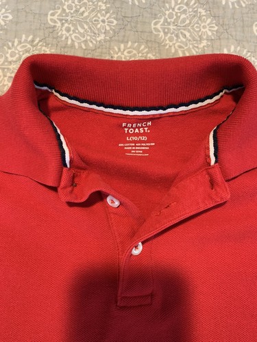 French Toast Boys Size 10/12 School Uniform Polo Shirts Long Sleeve, 3 Shirts - Picture 3 of 8