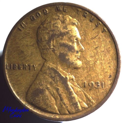 1931 Lincoln Grano Centesimo -Miscela Lega Impropria Grana Legno Legnosa - Moneta Rara Errore - Foto 2 di 3