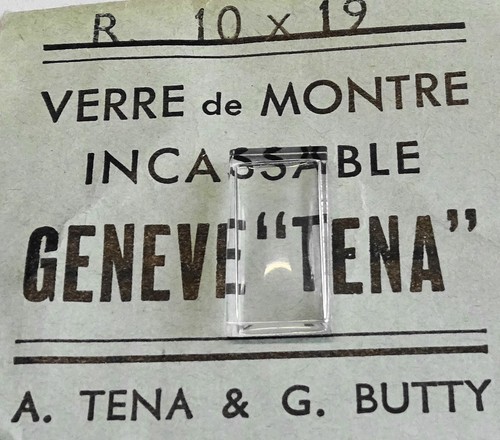 Verre De Montre Rectangle 8.5 X 13 Mm ROBUR - Pour Montres GENEVE - Neuf Sans étiquette