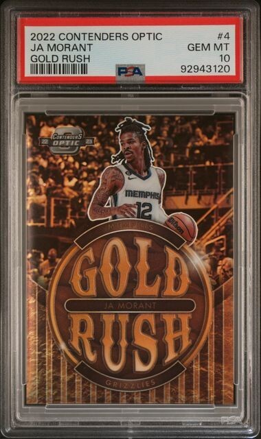 2022 Panini Contenders Optic Gold Rush 4 Ja Morant PSA 10